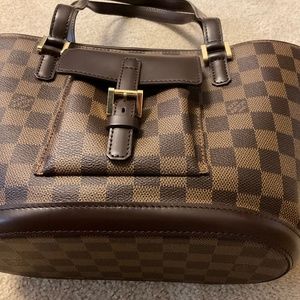 Authentic Louis Vuitton Damier Manosque PM Shoulder Tote Bag